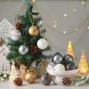 Syhood 12 Pcs Vintage Christmas Ball Ornaments 2.36'' Neutral Textured Christmas Ornaments Rustic Distressed Xmas Farmhouse Holiday Decor for Xmas Tree(Dark Color,Retro Style)