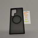 TORRAS Magnetic Shockproof for Samsung Galaxy S23 Ultra Case, Fit for MagSafe, 4X Military Grade Protection, Translucent Slim Case for Samsung S23 Ultra Case Anti-Fingerprint Anti-Scratch, Black