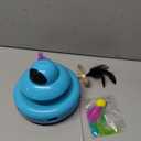 Cat Toys,4-in-1 Automatic Kitten Toy for Bored Indoor Adult Cats,lectric Flying Butterfly,Whack a Mole,Feather Track Balls,Blue