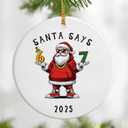 Santa Says Six Seven Christmas Ornament 2025, Funny 67 Meme Ornament, Funny Christmas Ornaments 2025, Santa Ornaments for Tree, Meme 67 Humor, Stocking Stuffers for Teens