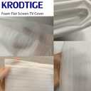 Krodtige 2 Pack Foam Flat Screen TV Covers for TV Protection During Storage, Moving, or Home Renovation, Fits Up to 80" L x 48" W Flat Screen TV(Fits TV Screens up to 80"-85")