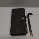 TwoHead Wallet Case Compatible with iPhone 16 Pro,Detachable Magnetic Phone Case,PU Leather All-Round Protective Case Wallet with Card Holder/Change Pocket,6.3 in,Black