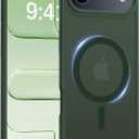 Magnetic for iPhone Air Case 2025,[Anti-Slip][Compatible with MagSafe][Military Grade Drop Protection] Shockproof Protective Translucent Matte Phone Case for iPhone 17 Air Case,Forest Green
