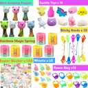 GDWDGJ 300pcs Easter Eggs with Toys Inside Bulk Filled Easter Egg Fillers 100 Pack Non Candy Stuffed Easters Basket Stuffers Essentials for Kids Girls Toddlers Boys Easters Egg Hunt Party Favors