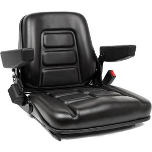 Universal Forklift Seat, Tractor Seat with Micro Switch,Armrest And Safety Belt,for Tractor,Excavator Skid Loader Backhoe Dozer Telehandler