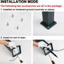 Pathway Lights Post Lights IP55 Waterproof Outdoor Lamp Post Lawn Light Floor Lamp E26 Lampholder Hardwired Suitable for 12V / 24V / 120V Voltage23.5in, Black