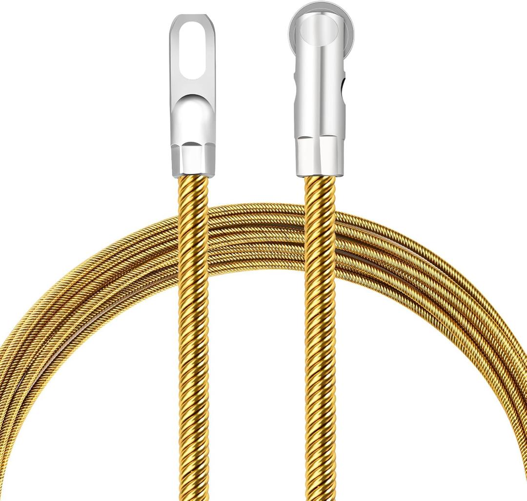 Fish Tape 16.4ft Wire Puller Running Electrical Wire Cable Pulley Head Spring, Heavy Duty, Through Wall Wire Guide Device,Applicable Multiple Scenario