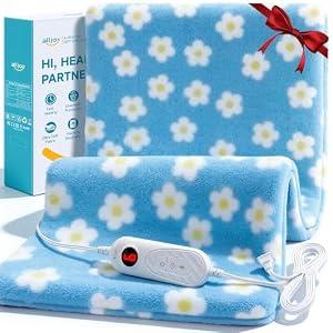 ALLJOY Heating Pad for Back Pain Relief, 24”x 12” Cute Heating Pad for Period Cramps, FSA Eligible HSA, Portable Heat Pad for Neck and Shoulders, Birthday Gifts for Women Men Mom Dad