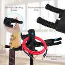 GUITTO Triple Guitar Stand - Heavy Duty 3 Guitar Stand for Acoustic/Electric/Bass/Banjos, Auto-Lock Folding Design, Non-Slip Base & Anti-Rust - Portable for Stage/Travel/Studio GGS-06T