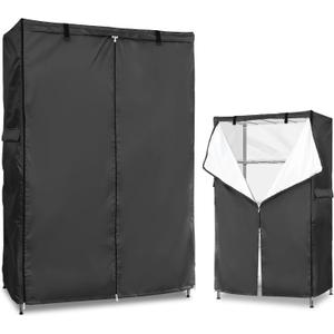 Wire Rack Covers,Heavy Duty 600D Dustproof Waterproof Storage Rack Covers for Metal Shelves,Storage Shelf Cover with Zipper for Wire Shlef,36''W x 19''D x 72''H,Black
