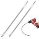 Flexible Drill Bit Extension, 11.7 inch Super Bit Screwdriver Extension, 1/4 Hex Shank Bendable Drill Bit Extension for Tight Spaces, Home Repairs (2 Pack)