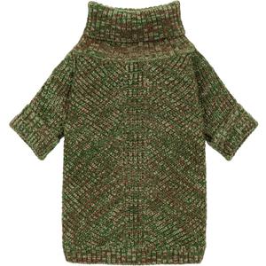 Fitwarm Knitted Turtleneck Dog Sweater, Thermal Dog Winter Clothes for Small Dogs Boy Girl, Holiday Pet Outfit, Heather Green, Medium