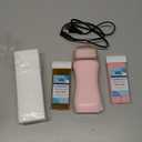 Roll On Wax Kit, Portable Wax Roller Kit for Coarse/Fine Hair Removal, Beginners Waxing Roller for All Skin Types with 3 Pcs 100g Roll Cartridge, 100 Non-Woven Strips & 10 After Oil Wipes (F8_Pink)