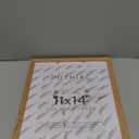 puthiac 11x14 Solid Oak Wood Picture Frame, Fits 8x10 with Mat or 11x14 Without Mat, Wall Display Only, Vertical or Horizontal, Plexi Front, 1 Pack, Natural Oak