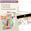 3 x Calendar 2026-2027, Monthly Desk Calendar from Jan 2026 to Jun 2027, 15" x 12", Large Desktop Calendar Monthly, Perfect for Home or Office, Floral (Desk(15" x12 ")