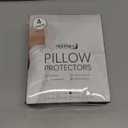 Queen Size Waterproof Pillow Protectors (Set of 2)  Zippered Hypoallergenic Pillowcase Cover Allergen Dust Proof Encasement