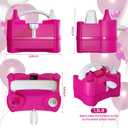 Electric Balloon Pump for Party Decorations  Portable Inflator, Auto Shutoff, Balloon Air Pump Dual Nozzle Rose Red 110V 600W