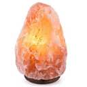 Needs&Gifts Himalayan Salt Lamp with Natural Himalayan Crystal Rock, Hand Crafted Wooden Base from Foothills of The Himalayas, Home Decor, Night Light & Gifts