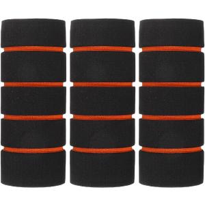 UKCOCO 3 Pcs Foam Handle Grips : Non Slip Sponge Pull Up Bar Sleeve Handlebar Cover for Fitness Equipment Bicycle Motorbike, Easy Installation, 4.32X1.49X1.49in (Black)