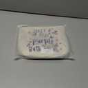 Just Love Purple And Butterflies Makeup Bag Canvas Organizer Zipper Pouch Heart Floral Butterflies Cosmetic Bag Present for Purple Butterfly Lovers Women