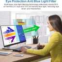27 Inch Blue Light Blocking Screen Protector Panel, Eye Protection Easy Hanging Type Acrylic Blue Light Filter for 26-27 Inch Diagonal Widescreen Desktop Computer LED PC Monitor