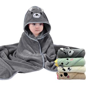 Hooded Baby Towels, 4 Packs Premium Soft Baby Bath Towels with Hood for Babies, Toddler, Infant - Ultra Absorbent, Baby Stuff Shower as Best Gifts for Boys and Girls (4Pack) (Gray+white+green+brown-4pack, 4styles)