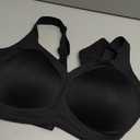 PoseFree Womens Seamless Wireless Supportive Bra Push Up Comfort Soft No Underwire Full Coverage T-Shirt Bra (4X-Large, Black)