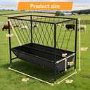 Goat Hay Feeder, Pasture Hay Feeder 70 Gallon Hay Grain Livestock Feeder