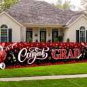 2025 Graduation Decorations-Congrats Grad Yard Sign Banner Decoration for Class of 2025 Graduation Party Supplies, Red