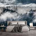 YQWDMX -Misty Forest Bedroom Wallpaper XT20 L 180" x 115"