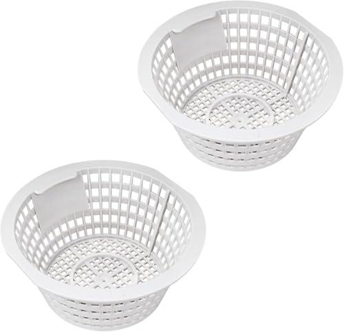 LNATPPE Swimming Pool Replacement Skimmer Basket for Swimline Hydrotools 8928 Olympic ACM88, White And Pen-Collar Worker, 4 Pcs