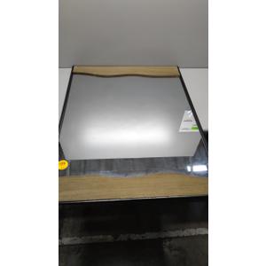 Wave design Mirror Black/Walnut 30"X40"