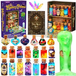 UOMTFAI Mystery Potion Craft Kit for Kids, Mix 20 Magic Wizard Potion, Creative Christmas Decorations Birthday Gifts Toys for Boys and Girls Age 6 7 8 9 10+