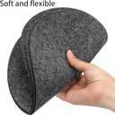 Jucoan Set of 80 Felt Plate Dividers, 5/7.5/10.5 Round Thick Soft Felt Plate Dish Separator Protectors for Porcelain, China, Dishes & Saucers Stacking and Package, Grey, 3 Sizes