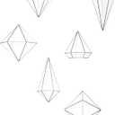Umbra Prisma Wall Decor (Set of 6) Metal Wall Art/Modern Wall Decor - Converts from Table Top to Hanging Décor, Titanium