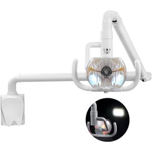 Global-Dental 50W Wall Hanging Surgical Examination Lamp Wall-Mounted Shadowless Cold Lamp Light with Arm for 22mm