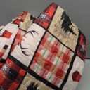 ROMROL Christmas Quilt Set Queen Size, Red Christmas Bedding Comforter Set Lightweight Patchwork Elks Quilted Coverlet Bedspread with 2 Pillow Shams96 * 90