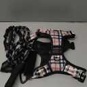 IVY&LANE No Pull Dog Harness with Leash Set, Reflective No Choke Pet Vest,Adjustable Oxford Dog Vest Harness with Easy Control Handle for Medium Lagre Dogs (Checkered Beige,M)