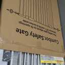 Cumbor 36" Extra Tall Baby Gate for Stairs, 29.7-40.6"(Extensions Included) Wide Dog Gate for Doorways, Pressure Mounted Auto-Close Pets Gates for Dogs Indoor, Durable Safety Child Gate, White