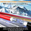 Oududianzi 2x50 Feet Solar Panel Wire, 10AWG Solar Wire Tinned Copper 10 Gauge PV Cable, for Outdoor Automotive RV Solar Panels Boat Marine (50FT Red + 50FT Black)