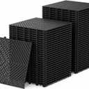 Jocoevol 60-Pcs Interlocking Tile, Indoor/Outdoor Drainage Interlocking Floor Tiles 11.8" x 11.8", Anti-Slip Waterproof Soft PVC Splicing Flooring Tile for Garage Patio Pool Bathroom, Black