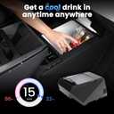 Cooler Refrigerator for Tesla Cybertruck, 18L Fridge Floor Center Console Freezer with Rapid Cooling (21F~68F) 110V/50W Cyber truck Accessories Compatible Power for Camping Road Trips, 18-Quarts