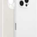 for iPhone 16 Pro Max Case Silicone,with [Full Camera Protection][Soft Anti-Scratch Microfiber Lining],Liquid Silicone Ultra Slim Shockproof Phone Case for Men Women Girls-White