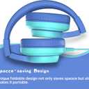 Bila Kids Headphones, Wired Over Ear Headphones with Microphone, Volume Limiter for Girls & Boys, Foldable for Learning & Entertainment
