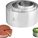 3Pcs Cake Molds for Baking, Seamless Stainless Steel Mousse Cake Rings, Mousse Ring Mold Round for Bakeware Tools-4/6/8in (3.94''H)