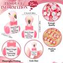 25Pcs 3D Printed Mini Flamingo Toys with Inspirational Quotes Positive Gifts Mini Flamingos Decorations for Colleague Staff Teacher