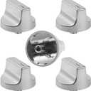5 Pack W11366438 Stove Knobs Replacements Compatible with Whirlpool Gas Ranges WCG55US0HS00 WCG55US6HS00 WCG77US0HS00,Replace Part W10850010 W11084623 AP6888134 4929319 PS12723935