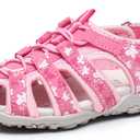 Apakowa Kids Girls Soft Sole Closed Toe Sandals Summer Shoes with Arch Support (Toddler/Little Kid) (Y1030-pink)