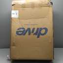 Drive Medical 10257BL-1 4 Wheel Rollator Walker With Seat, Steel Rolling Walker, Height Adjustable, 7.5" Wheels, Removable Back Support, 300 Pound Weight Capacity, Blue