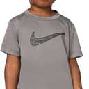 Nike Kids' Trophy23 Dri-Fit Short-Sleeve Top (2T, Smoke Grey/Smoke Grey/Black)